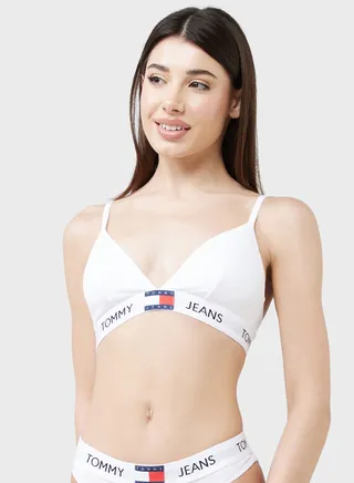 Logo Band Triangle Bra
