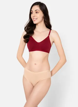 Non-Padded Non-Wired Full Cup Cotton T-Shirt Bra 