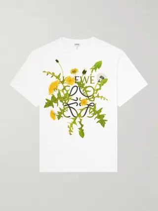 Anagram Flowers Embroidered Cotton-Jersey T-shirt