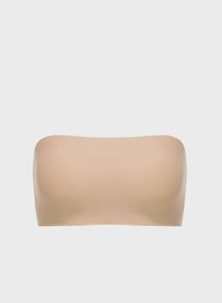 Soft Stretch Padded Bandeau Beige 