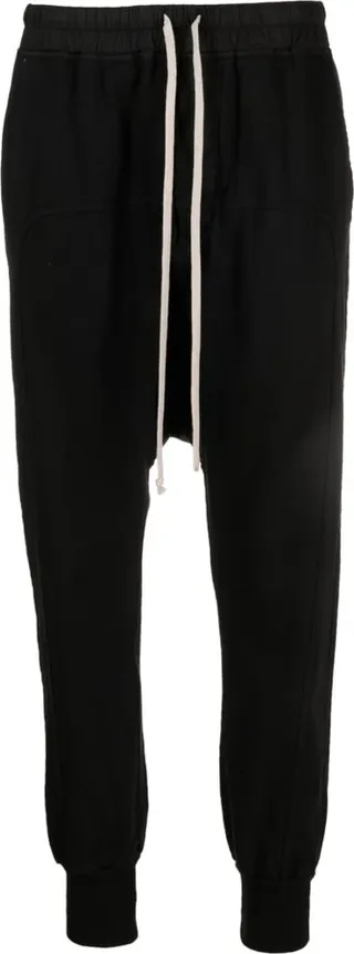 Drop-Crotch Cotton Track Pants