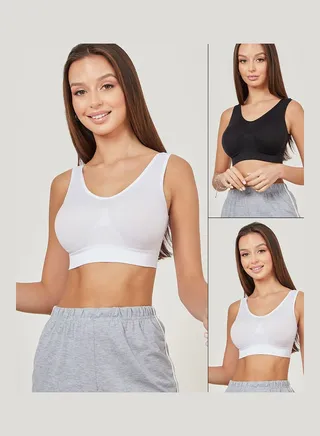 Pack of 2 - Seamfree Non Padded Comfort Crop Top