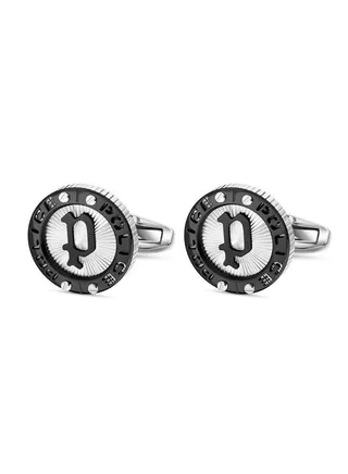 Stainless Steel cufflinks For Men in Silver - PEAGC2215403 
