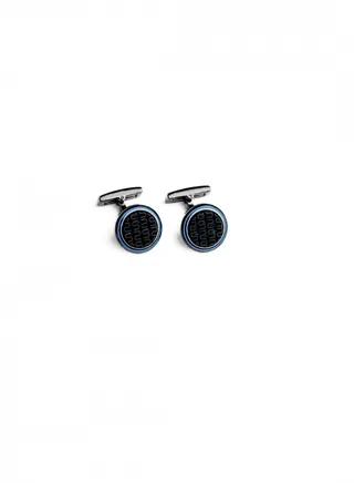 Casual blue cufflinks for men with a unique design suitable for all occasions 
