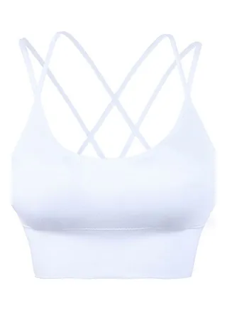 Back Cross Sports Bra White 