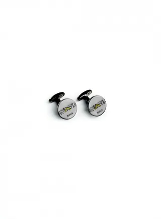 Casual yellow cufflinks for men with a unique design, suitable for all occasions 