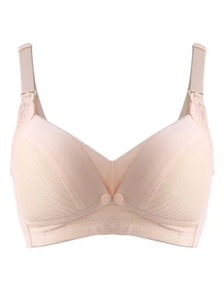 Comfy Cotton Maternity And Nursing Bra Beige Medium 