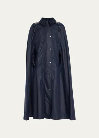 Hooded Canvas Cape