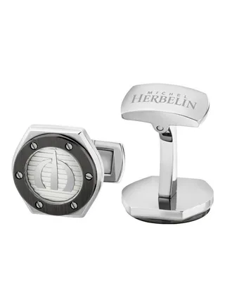 Gun Plating And Stainless Steel Cufflink 
