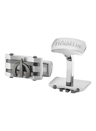 Gun Plating And Stainless Steel Cufflink 