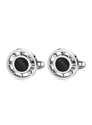Stainless Steel cufflinks For Men in Silver - PEAGC2215305 