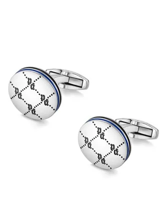 Iconic Monogram Cufflinks For Men Silver 