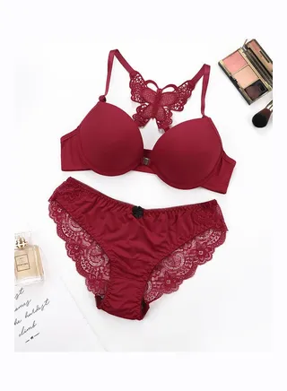 Bra Underwear Set Red 