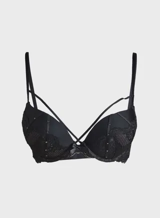 Plunge Neck Cut Out Bra 