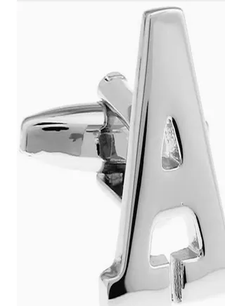 Personalized Fashion English Letter A Shape Cufflinks Mens French Shirt Cufflinks For Wedding 
