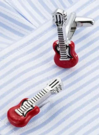 Guitar Shape Cufflinks 