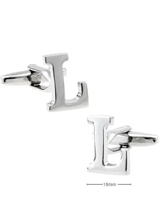 Personalized Fashion English Letter L Shape Cufflinks Mens French Shirt Cufflinks For Wedding 