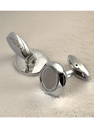 Round buttons for men's shirts, silver color, stainless steel 