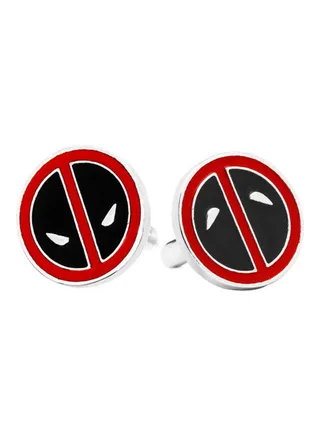 Deadpool Round Cufflinks 