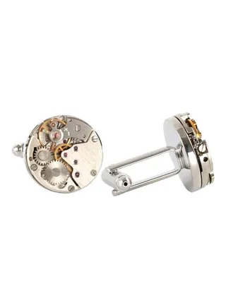 Metallic Round Cufflinks 