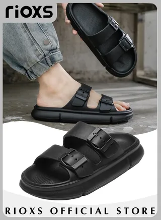 Men's Shower Slippers Anti-Slip Soft Sole Sandal Slippers For Bathroom Or Indoor Use 