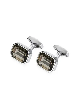Cufflinks set decorated with zircon 