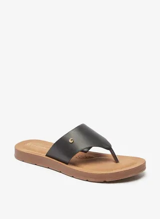 Women Solid Slip On Thong Sandals 