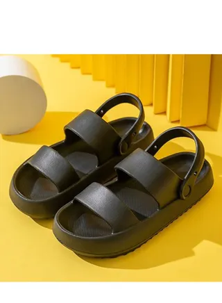 Summer Flat Bottom Fish Mouth Type Beach Slippers 