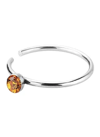 Stone Studded Hoop Nose Ring 