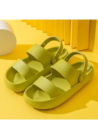 Summer Flat Bottom Fish Mouth Type Beach Slippers 