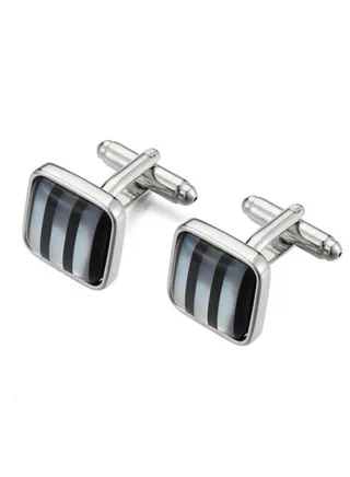 An elegant pearl shell cufflinks set 