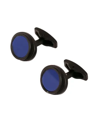 Formal Black Blue Cufflink 