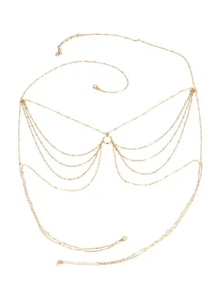 Alloy Mesh Hollow Stylish Chic Body Chain 