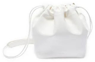 Small Drawstring Leather Crossbody Bag