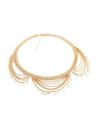 Alloy Multi-Layer Tassel Decor Waist Chain 