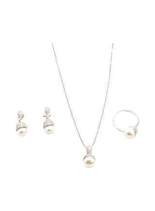 3-Piece Pure 925 Sterling Silver Jewellery Set 
