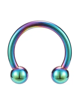 Stainless Steel Horseshoe Captive Bead Nose Ring 