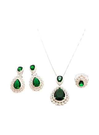 3-Piece Pure 925 Sterling Silver Jewellery Set 