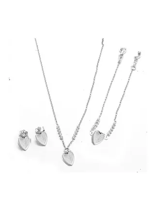 925 Sterling Silver Earrings And Necklace With Bracelet Set 