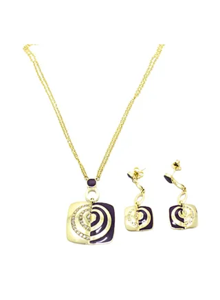 2-Piece Pure 925 Sterling Silver Earrings & Pendant Necklace Jewellery Set 