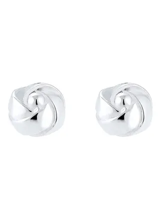 Knot Round Circle 925 Sterling Silver Cufflinks 