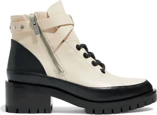 Hayett 50 two-tone leather ankle boots