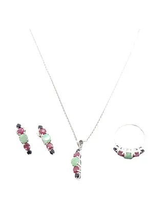 3-Piece Pure 925 Sterling Silver Jewellery Set 