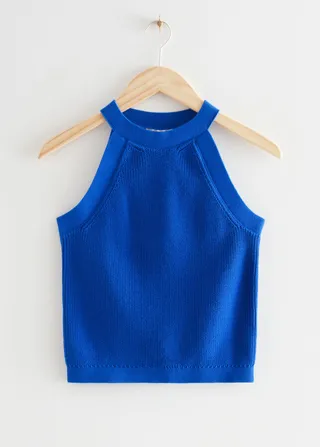 Fitted Halter Knit Top