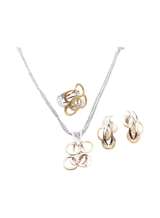 3-Piece Pure 925 Sterling Silver Jewellery Set 