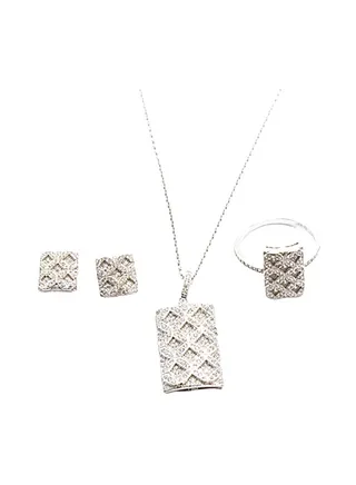 3-Piece Pure 925 Sterling Silver Jewellery Set 