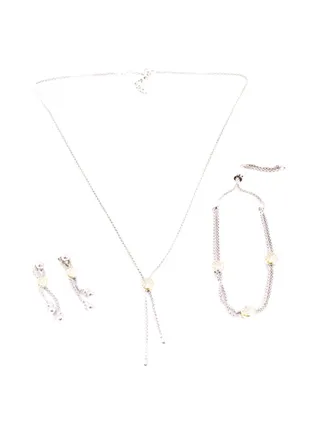 3-Piece Pure 925 Sterling Silver Jewellery Set 