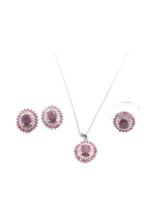 3-Piece Pure 925 Sterling Silver Jewellery Set 