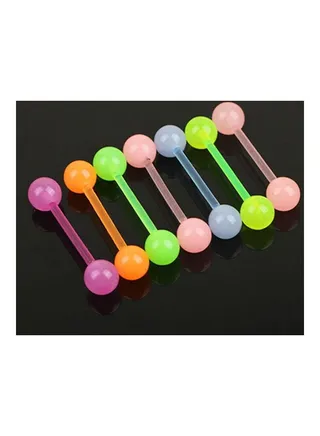 7-Piece Body Piercing Jewelry Barbell Bars 