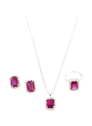 3-Piece Pure 925 Sterling Silver Jewellery Set 